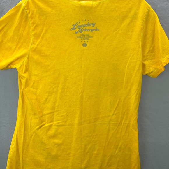 x Harley Davidson T-Shirt Women L Short Sleeve V Neck Legendary Orlando Florida - Picture 9 of 11